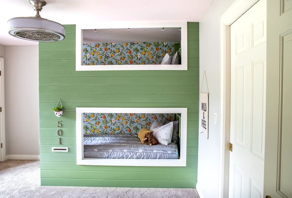 DIY built-in bunk bed - plans and tutorial