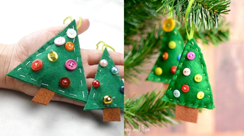 Felt DIY Christmas Tree Decorations Idea