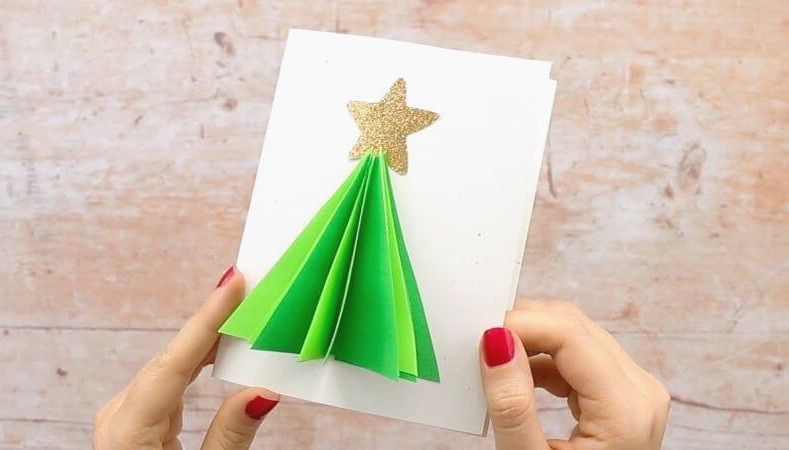 Handmade 3D Christmas Tree Card Idea