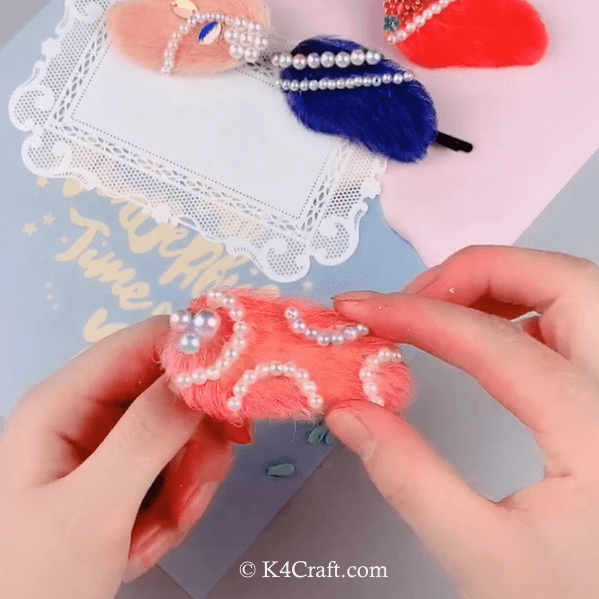Final Hair Clip Accessory made out of mango seed