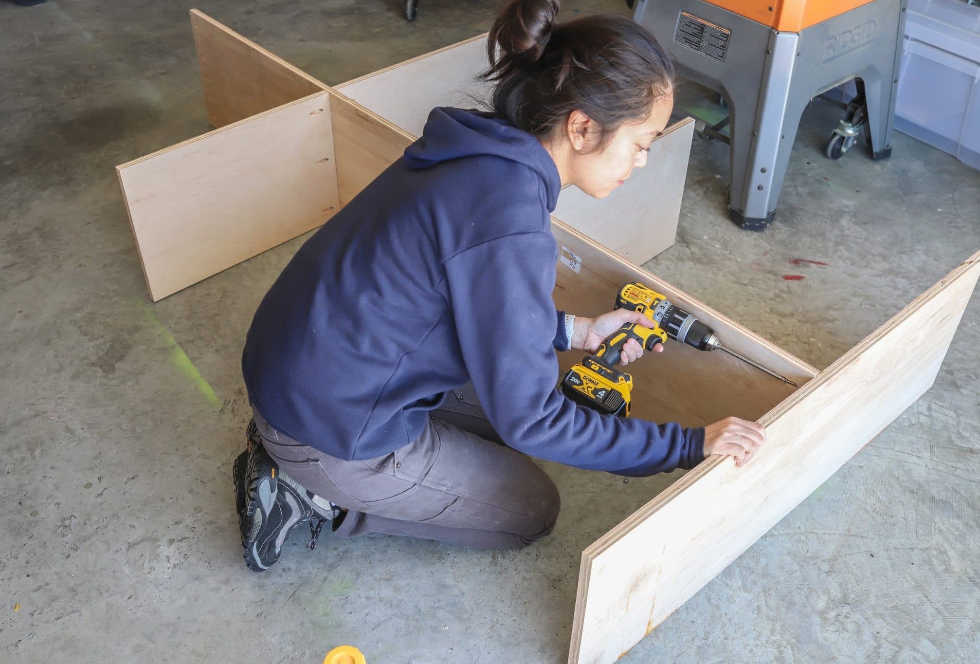 How to build a DIY Kids House Bed with Storage Drawers