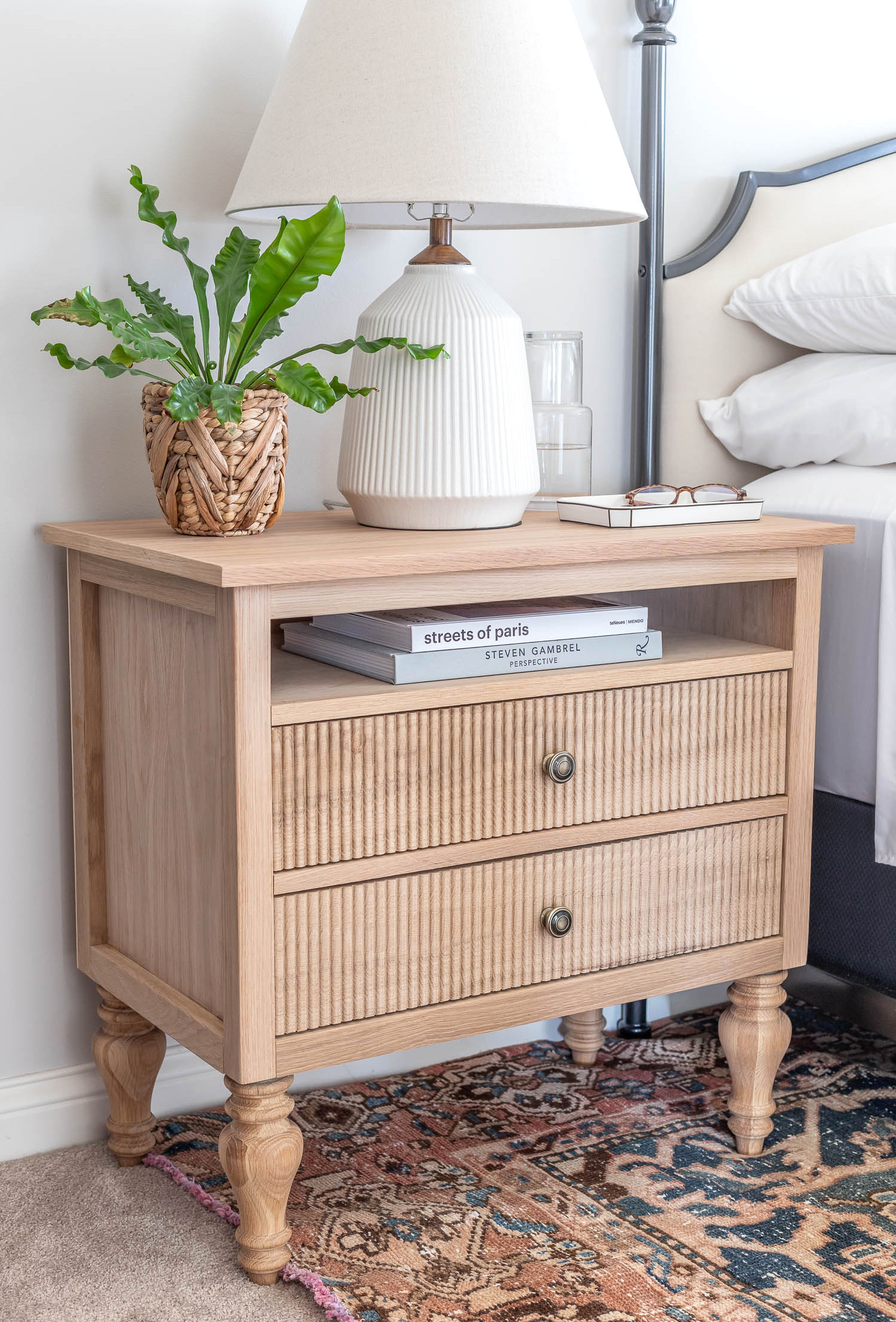 How to build a DIY nightstand - French country / Swedish Gustavian style nightstand