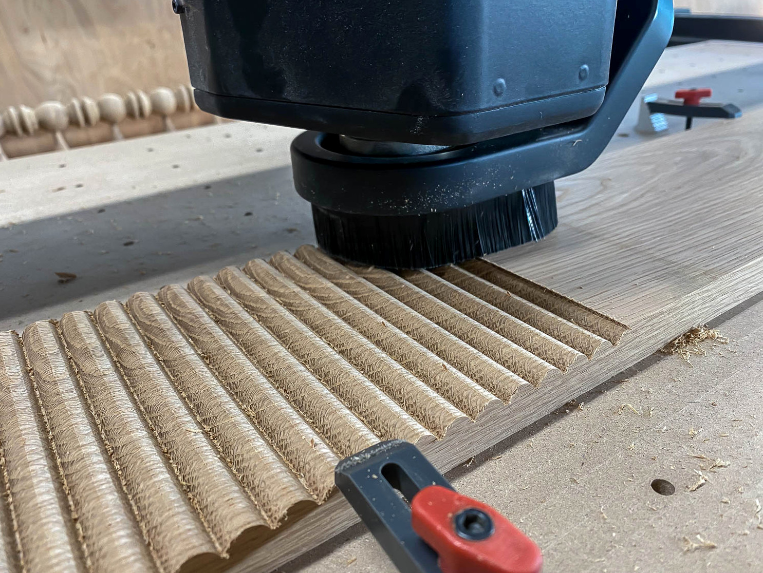 Routing a beaded profile in white oak hardwood for DIY nightstands