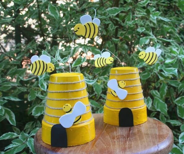 DIY Bee Hives Garden Crafts ideas