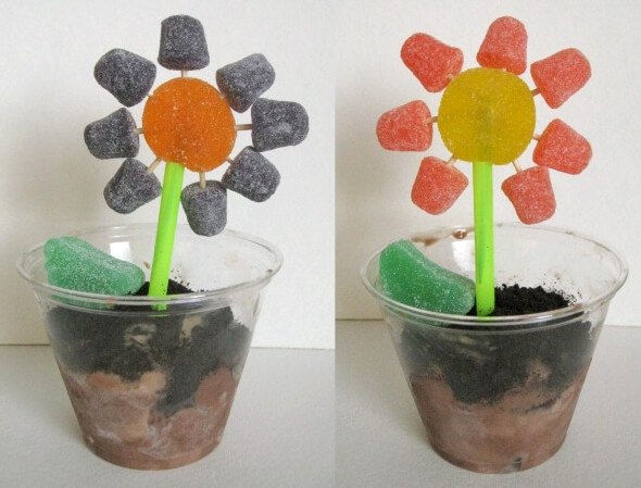 DIY Edible Ice Cream Flower Pots