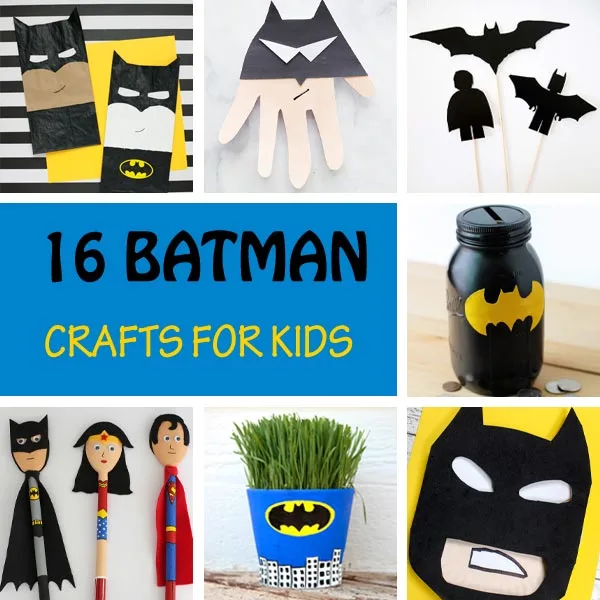 Batman crafts for children. Create Batman puppets, a mask, interactive crafts and more