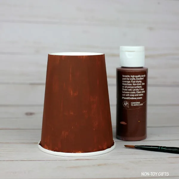 brown paper drinking cup