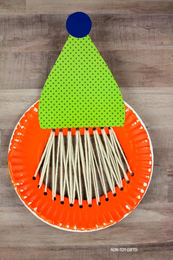 hat attached to paper plate