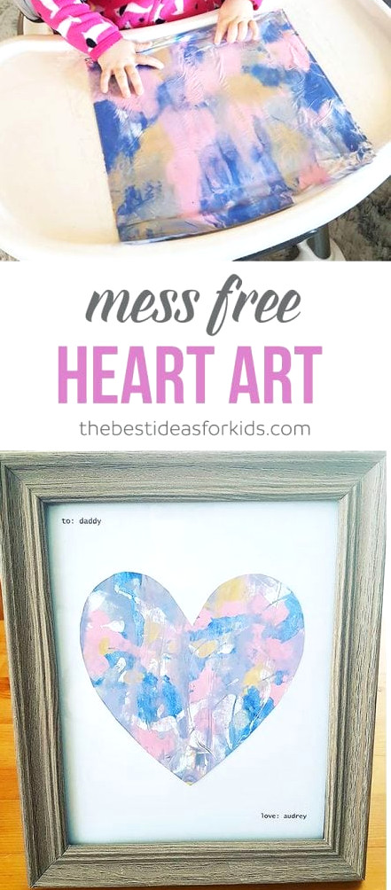 Mess-Free Painting for Toddlers - Heart Artwork