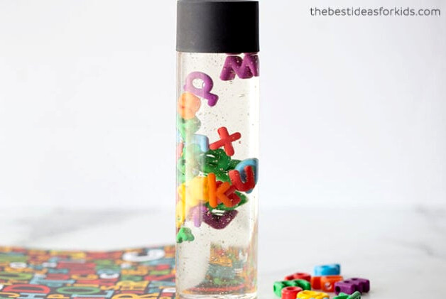 Letter Sensory Bottle Activity