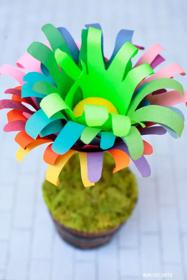 Paper handprint blossoms
