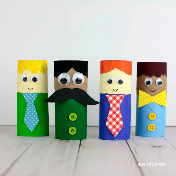 Easy paper roll Father's Day craft