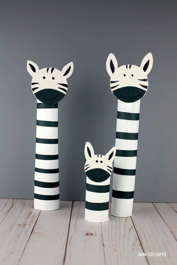 paper roll zebra craft for preschoolers
