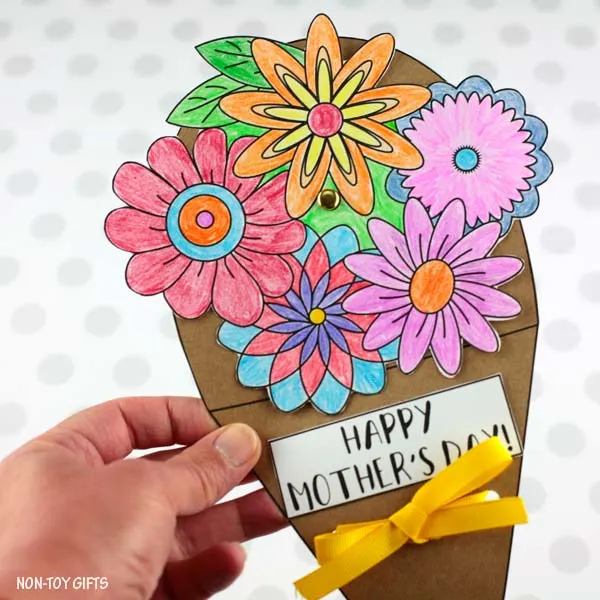 Mother's Day flower bouquet spinner project for children