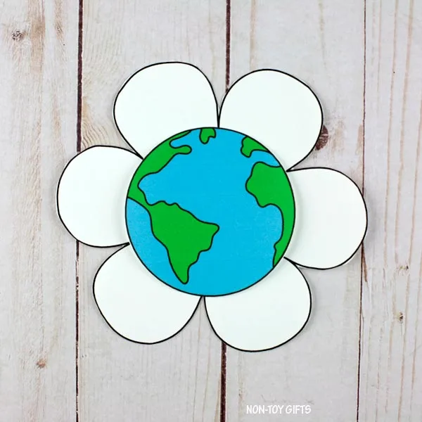 Earth in the middle of flower
