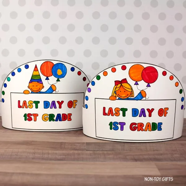 Last day of 1st grade paper hat