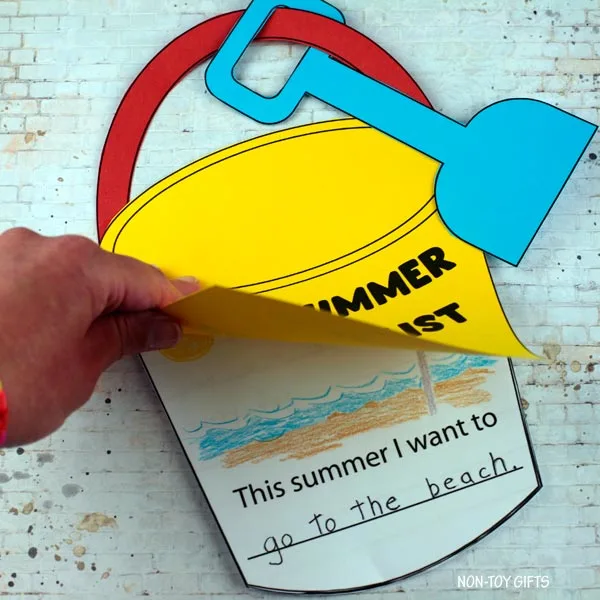 Summer bucket list project for writing and coloring