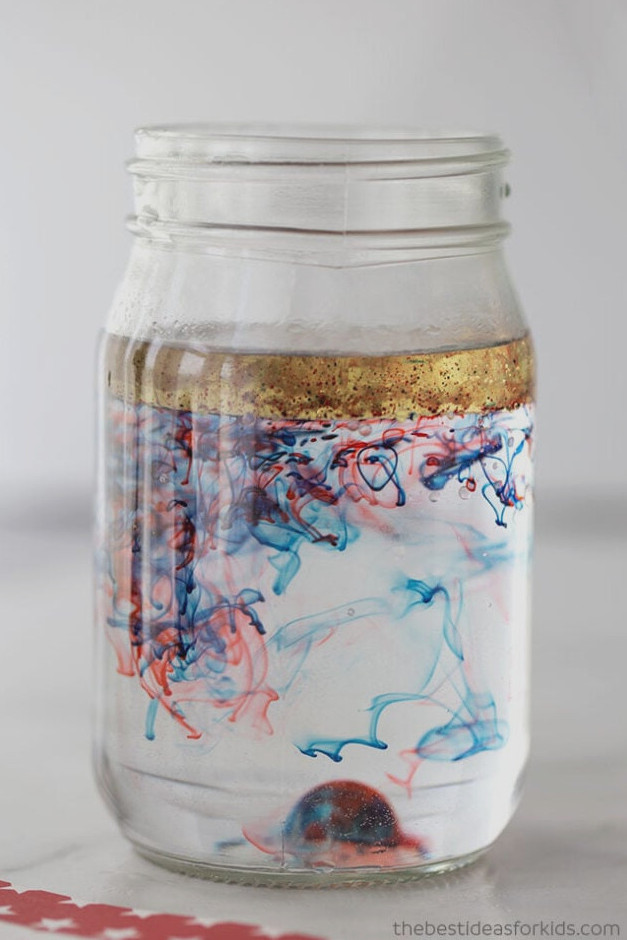 Fireworks in a Jar Kids Experiment