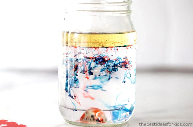 How to do a fireworks in a jar experiment