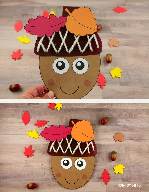Easy fall craft: Paper plate acorn craft