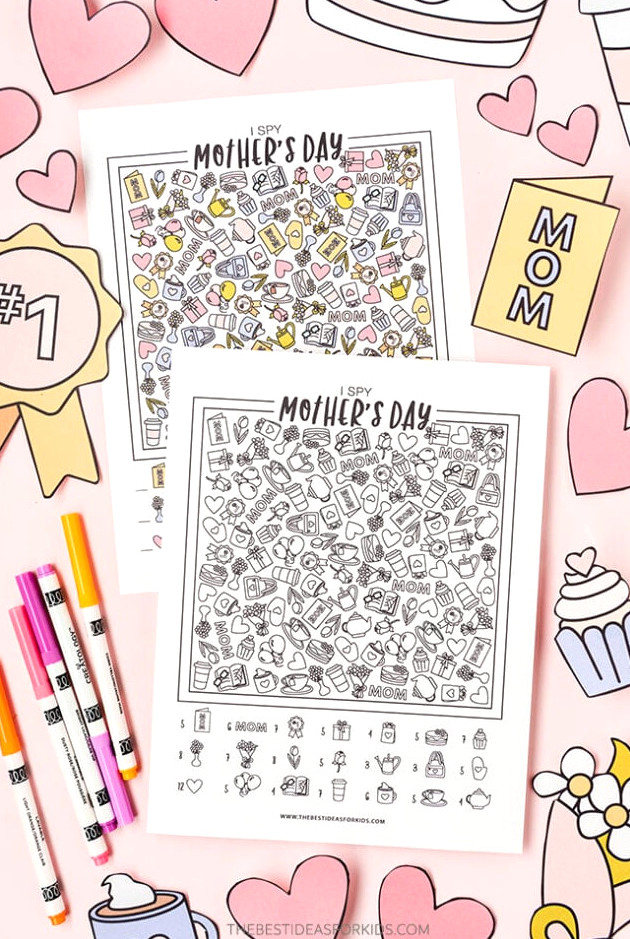 Free Printable I Spy Mother's Day