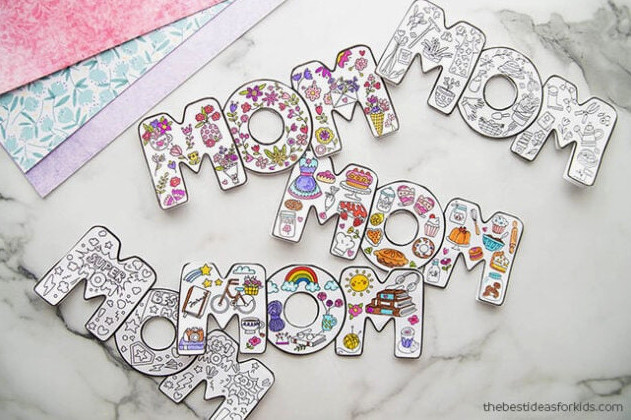 Mother's Day Coloring Cards to Print