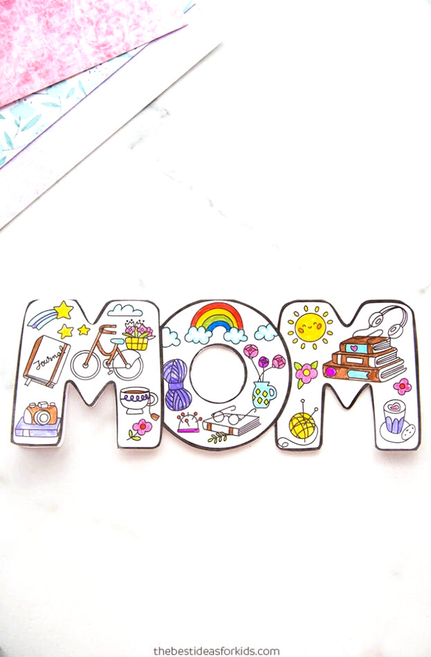 Printable Cards to Color for Mother's Day