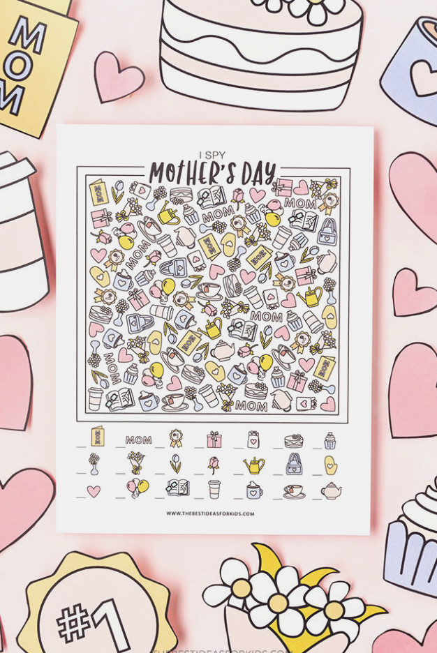 Printable Mother's Day I spy sheet