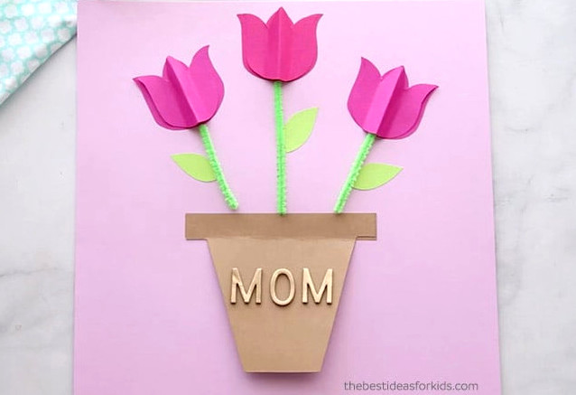 Add Mom Stickers to Mothers Day Card
