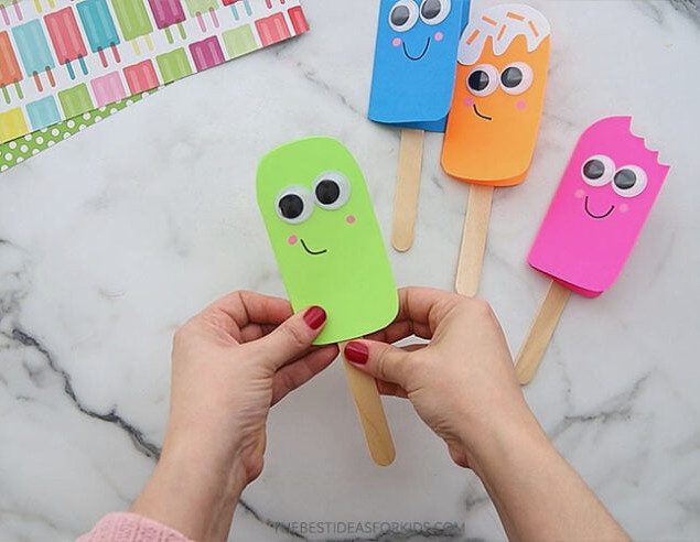Add Popsicle to Paper Card