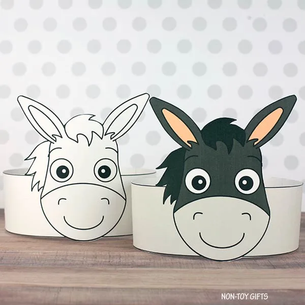 Donkey Headband Craft for preschoolers
