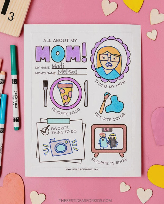 Complimentary Printable All About My Mom Activity Sheet
