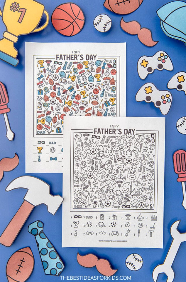 Free Printable I Spy Father's Day