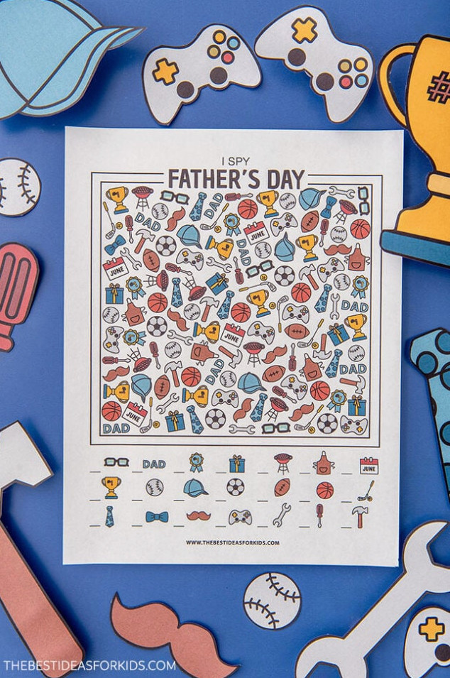 I Spy Father's Day Printable