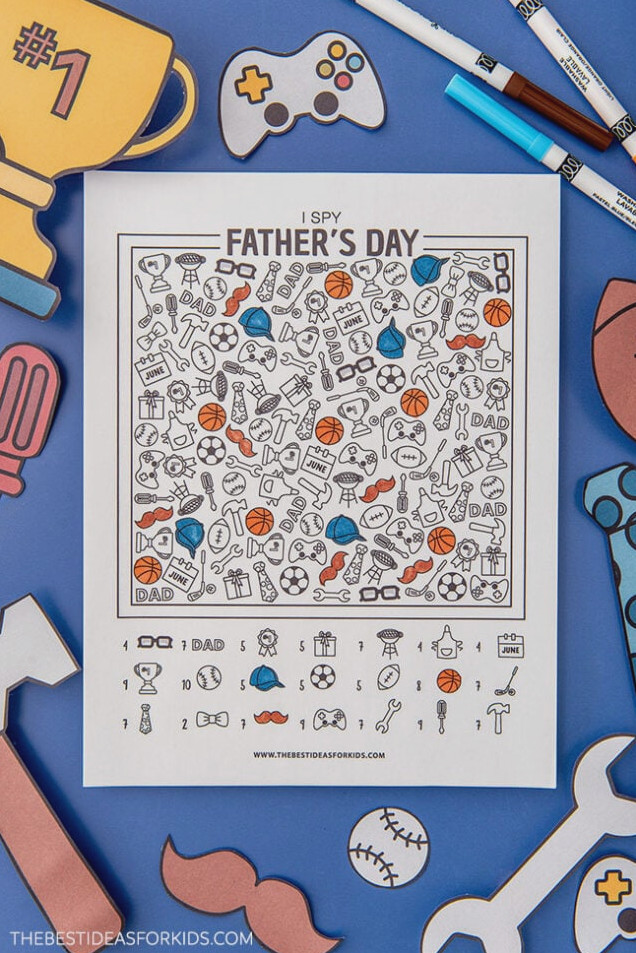 I Spy Father's Day Sheet