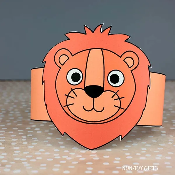 Lion Paper Hat Printable