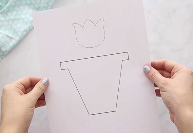 Printable Tulip Card Template
