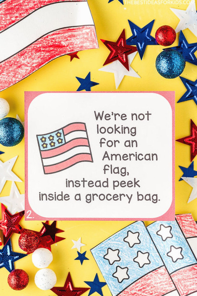 4th of july scavenger hunt clues