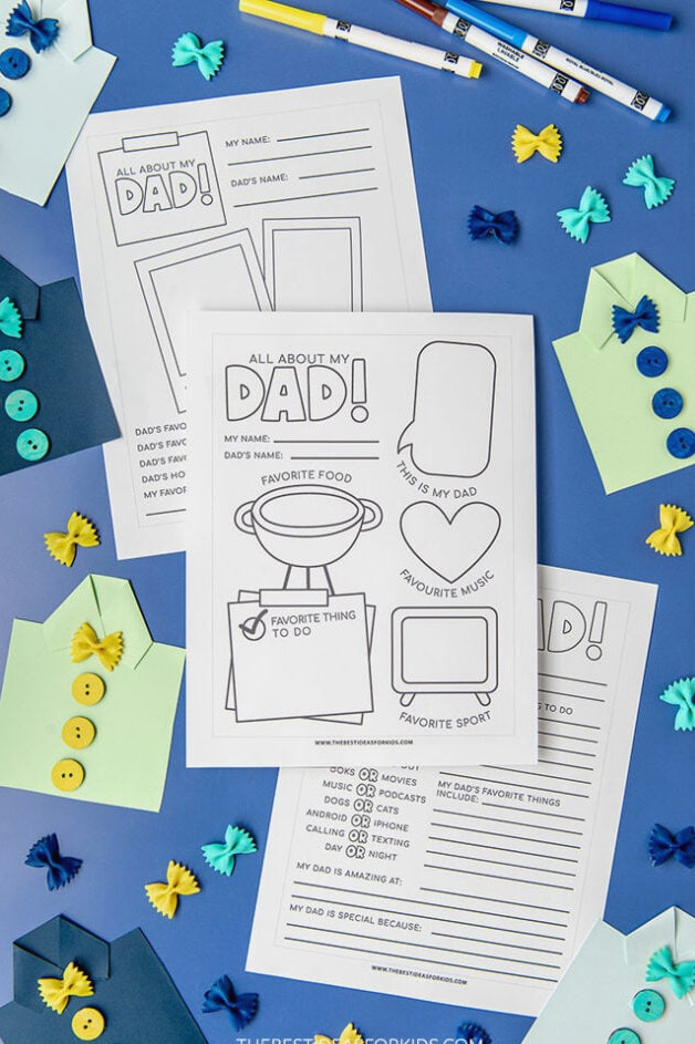 All About My Dad Free Printable