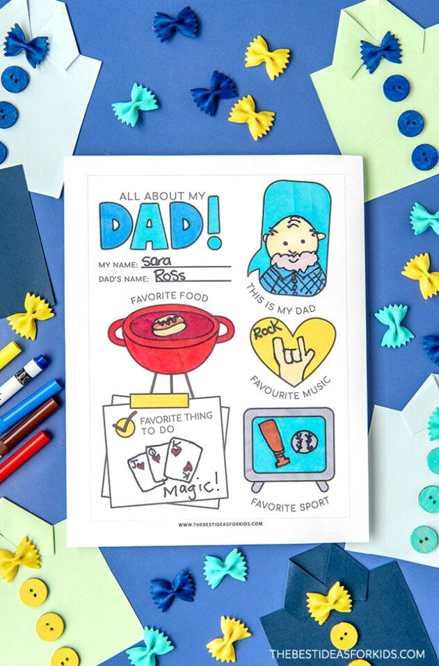 All About my Dad Printable Free
