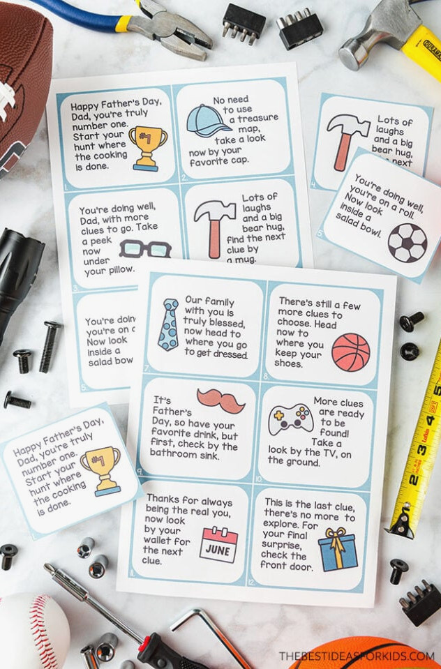 Father's Day Scavenger Hunt Free Printable