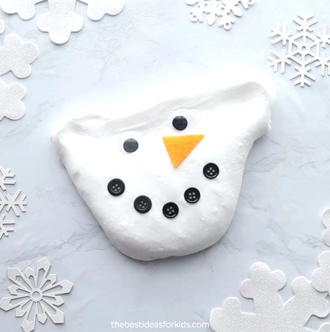 Melted Snowman Fluffy Slime