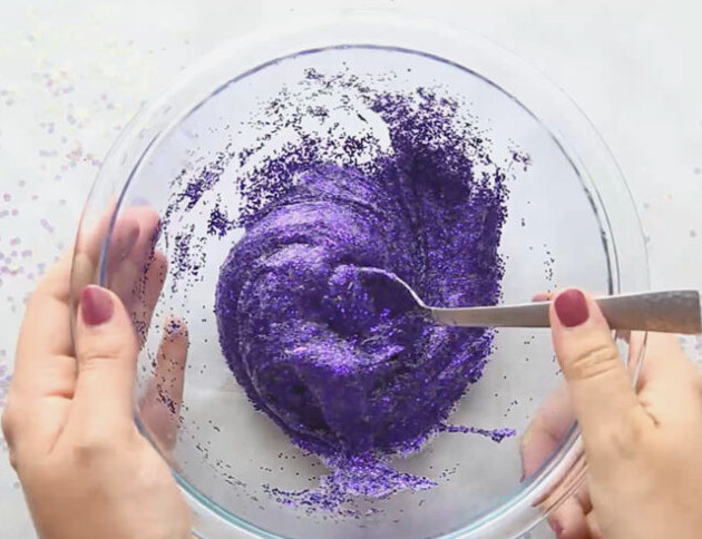 Mix until slime forms