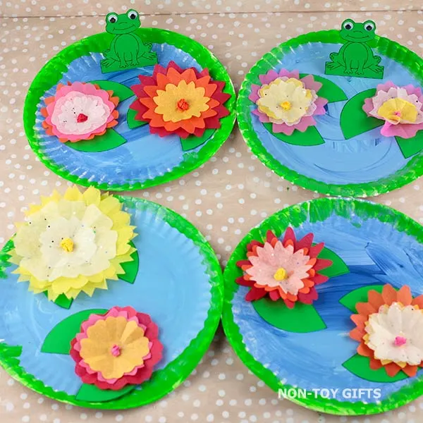 preschool easy paper plate pond craft