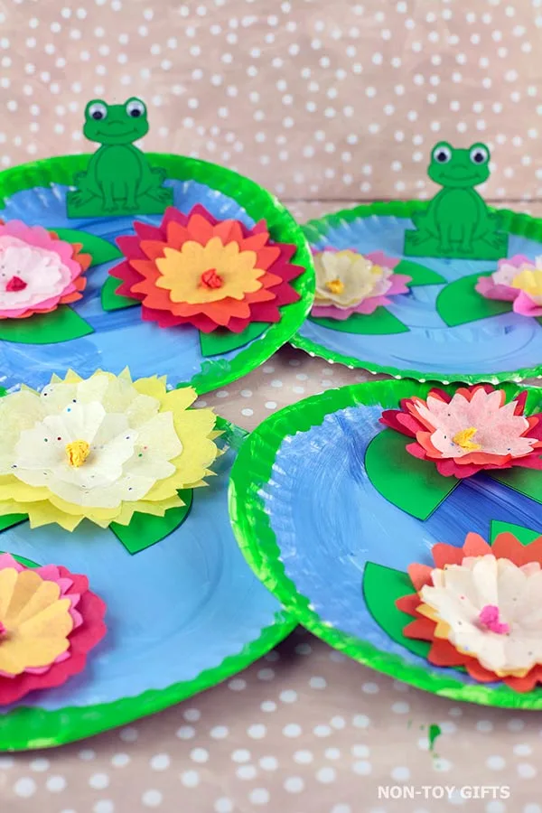 paper plate pond craft for preschool