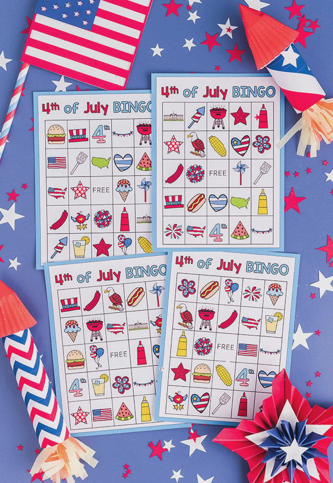 Printable 4th of July Bingo Cards
