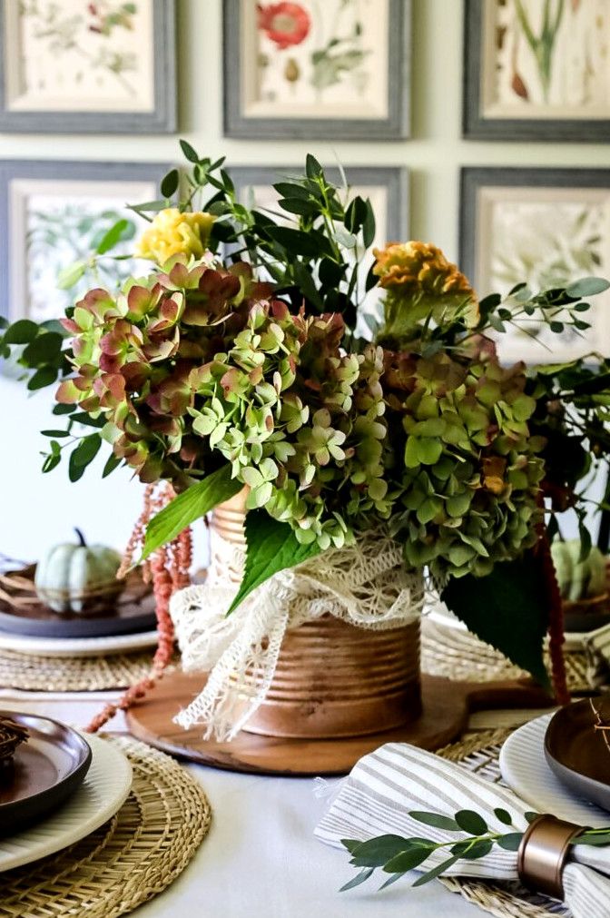 Hydrangeas in container