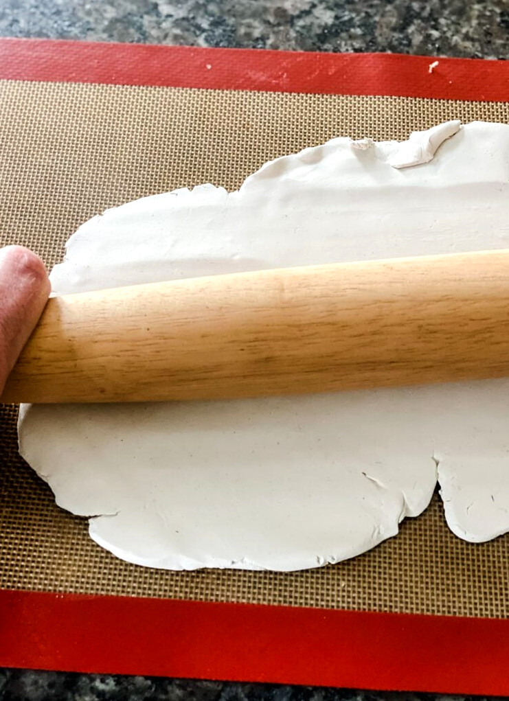 flattening out clay