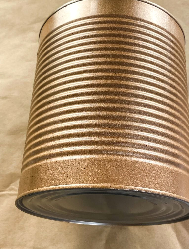 tin can painted copper
