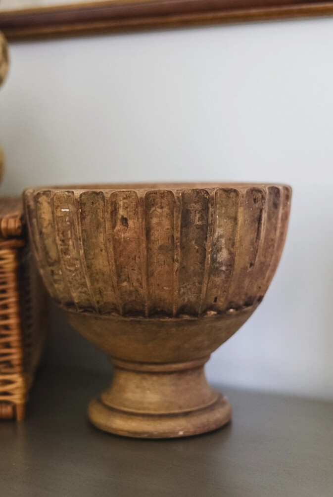 upcycled cement thrift store vessel